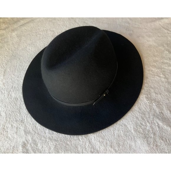 Banana Republic Accessories - Banana Republic Women's Sz.L/XL100% Wool Fedora Hat Black Minimalist boho
